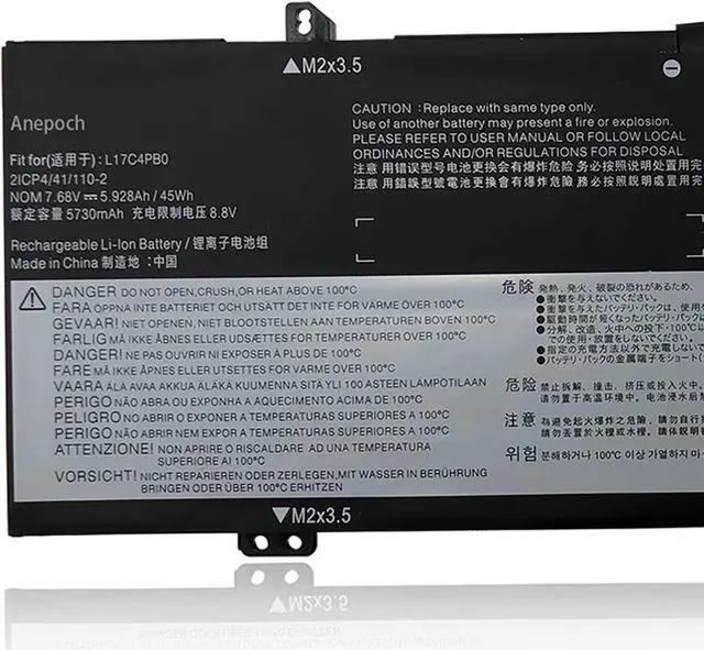 Alt view image 7 of 7 - Anepoch L17C4PB0 Laptop Battery Replacement for Lenovo Flex 6-14IKB 14ARR IdeaPad 530S-14ARR 530S-14IKB 530S-15IKB Series L17C4PB2 L17M4PB2 5B10Q16066 5B10Q16067 5B10Q22883 7.68V 45Wh 5928mAh