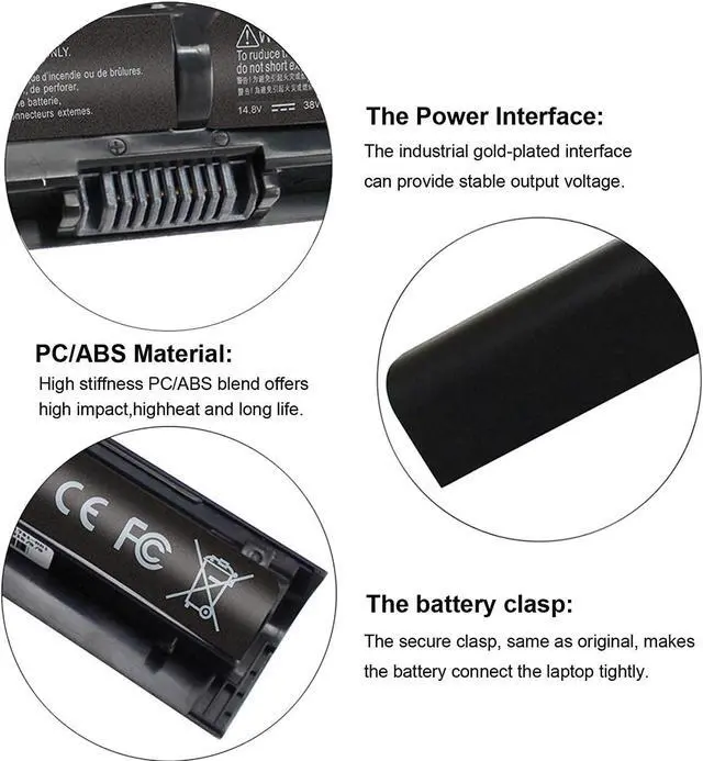 Alt view image 4 of 7 - 756743-001 V104 Battery for HP Pavilion 15-P 15-K 17-F 17-P 14T-V000 17T-K100 Series 15-p105ns 15-p030nr 15-p009ne 17-f113dx 17-f115dx 17-f023cl 15-k167cl ProBook 450 G2 756478-421 756478 756479-541