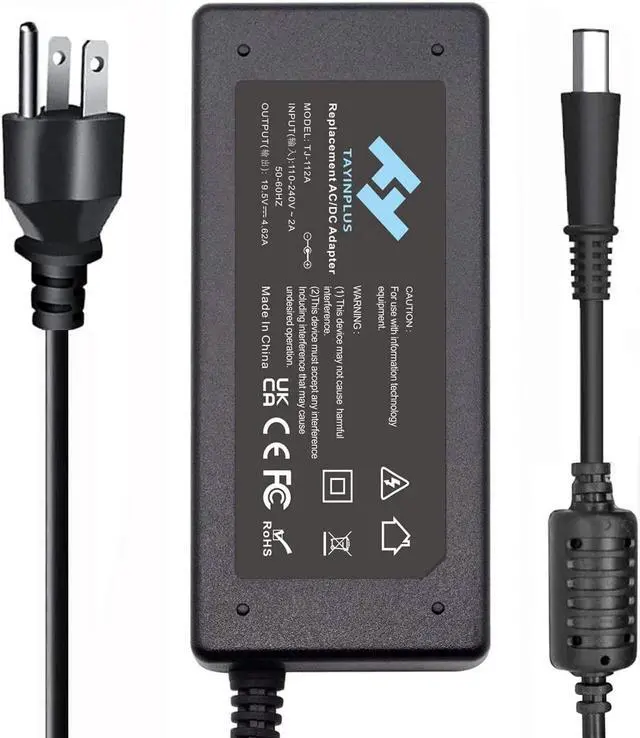 Main image of Laptop Charger Adapter Fit for Dell 19.5V 4.62A 90 Watt Latitude E6230 E6320 E6400 E6410 E6420 E6430 E7440 N4010 N5010 N7010 P95g P26e D630 5400 Notebook Power Cord Tip:7.4 5.0mm
