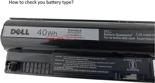 Alt view image 5 of 6 - Laptop Battery M5Y1K for Dell Inspiron Laptop Battery INSPIRON 5758 5551 3551 5455 5451 5545 5558 5555 5458 Latitude 3460 3560 Part# GXVJ3 HD4J0 K185W M5Y1K WKRJ2