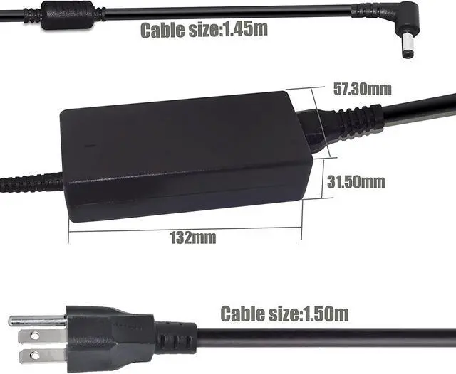 Alt view image 3 of 7 - 19V 3.42A 65W Laptop Charger Ac Adapter for Asus Notebook Zenbook adp-65dw K72f F555L X401 X401u X551 X551m S400ca N17908 D550m U56e U57a TP500 TP500L Power Cord(Big Tip Size:5.5x2.5mm)