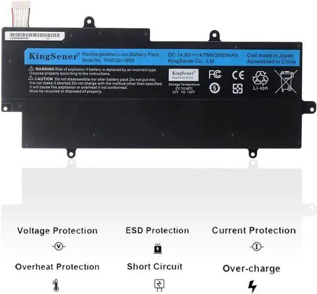 Alt view image 2 of 7 - PA5013U-1BRS Laptop Battery for Toshiba Portege Z835 Z830 Z930 Z935 Ultrabook PA5013U-1BRS PA5013 PA5013U 14.8V 3060mAh 47WH