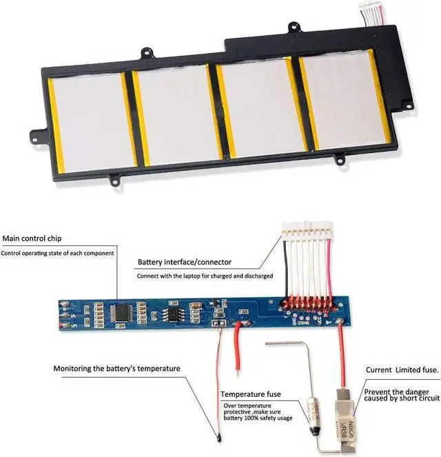 Alt view image 4 of 7 - PA5013U-1BRS Laptop Battery for Toshiba Portege Z835 Z830 Z930 Z935 Ultrabook PA5013U-1BRS PA5013 PA5013U 14.8V 3060mAh 47WH