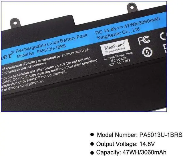 Alt view image 5 of 7 - PA5013U-1BRS Laptop Battery for Toshiba Portege Z835 Z830 Z930 Z935 Ultrabook PA5013U-1BRS PA5013 PA5013U 14.8V 3060mAh 47WH
