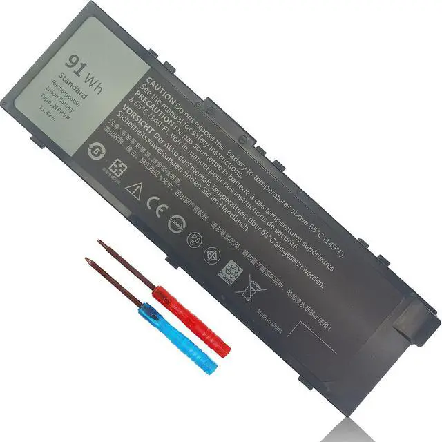 Main image of 91Wh MFKVP 11.4V Battery Replacement for Dell Precision 15 7510 7520 17 7710 7720 M7510 M7710 T05W1 GR5D3 M28DH 451-BBSF 451-BBSB TWCPG 0FNY7 1G9VM RDYCT 6 Cell