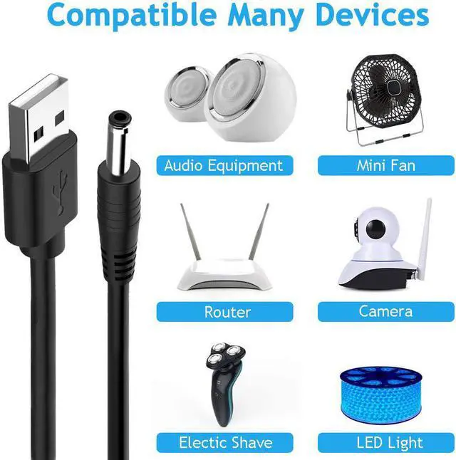 Alt view image 7 of 7 - MULTIM 5V Universal USB Power Cord Charger to DC 5.5x2.1mm Plug with 8 Connectors Power Supply Adapter (2.5X0.7, 3.5X1.35, 4.0X1.7, 4.8X1.7, 5.5X2.5, Type c, Micro, LED Terminal)