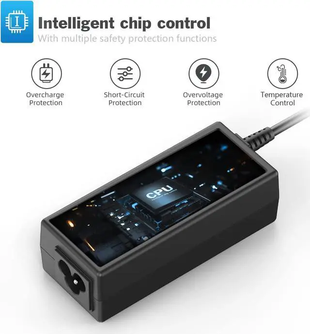 Alt view image 5 of 7 - 45W Laptop Charger for Dell Inspiron 15 3000 5000 15-3552 3555 3558 3565 3567 5551 5552 5555 5558 5559 5565 5567 5568 5578 7558 7568 7569 7579 19.5V 2.31A AC Adapter Power Supply Cord