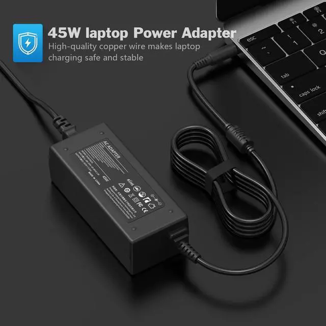 Alt view image 6 of 7 - 45W Laptop Charger for Dell Inspiron 15 3000 5000 15-3552 3555 3558 3565 3567 5551 5552 5555 5558 5559 5565 5567 5568 5578 7558 7568 7569 7579 19.5V 2.31A AC Adapter Power Supply Cord
