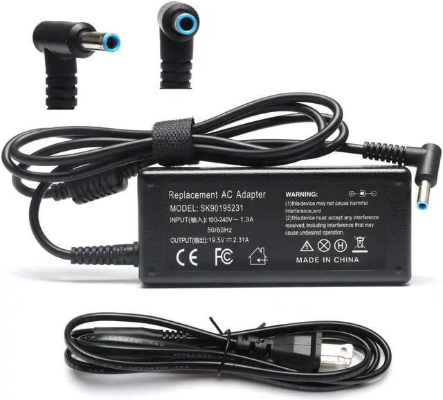 Main image of 45W AC Adapter Laptop Charger for HP Pavilion Touchsmart 11 13 15 Series Notebook Charger 15-f272wm 15-f387wm 15-f233wm 15-f222wm, HP Spectre Ultrabook 13 13-4001dx 13-4002dx 13-4003dx Supply Cord