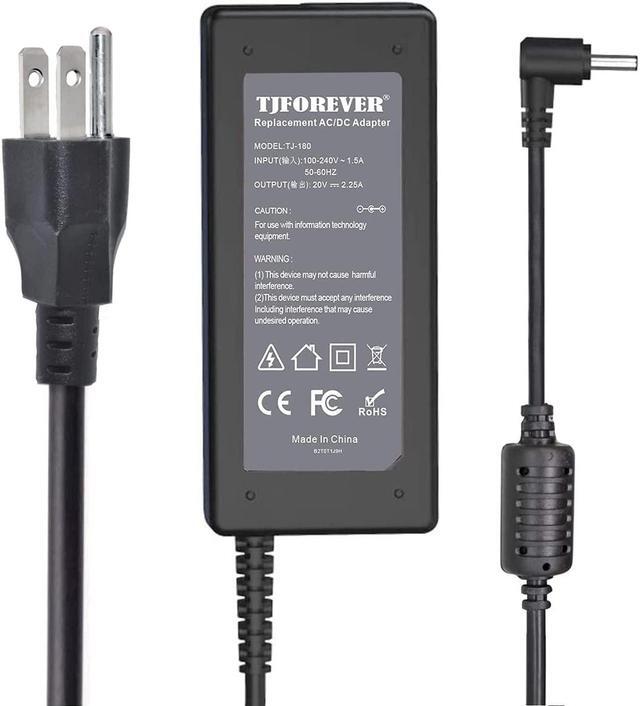 Main image of TJFOREVER 20V 2.25A 45W Laptop Charger for Lenovo Ideapad S145 S540 S340 C340 S740 110s 120s 310 320 320s 510 510s 710s 720s Yoga 710 11 14 15 Power Adapter(4.0x1.7mm)