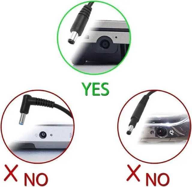 Alt view image 3 of 7 - 65W AC Adapter Big Connector with Pin Laptop Charger for HP 2000 Series, HP Pavilion DV7 DV6 DV5 DV4 DM4 G7 G6 G4 Power Supply Cord