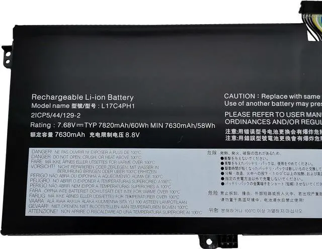 Alt view image 2 of 6 - FLYRLB L17C4PH1 L17M4PH1 Replacement Laptop Battery Compatible with Yoga C930 C930-13IKB Glass Yoga 7 Pro-13IKB C930-13IKB-81EQ C930-13IKB-81C4 81C4003UGE L17M4PH2 5B10Q82425 5B10Q82426 Series
