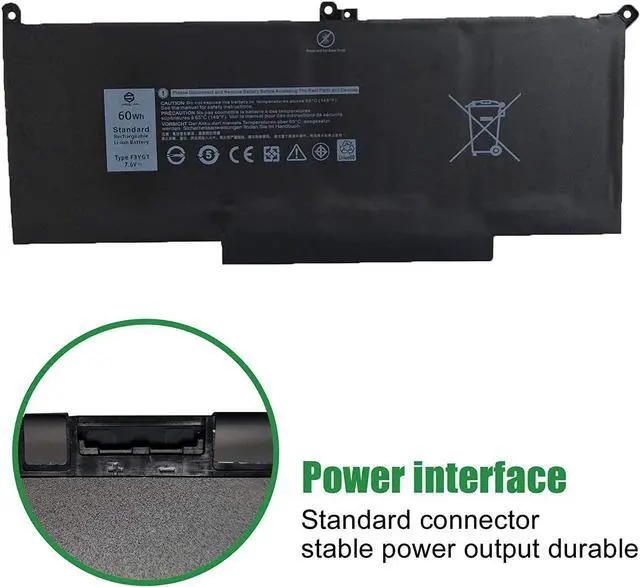 Alt view image 3 of 6 - JIAZIJIA F3YGT 2X39G Battery Replacement for Dell Latitude 7480 7490 E7480 E7490 7280 7290 E7280 E7290 7380 7390 E7380 E7390 Series DM3WC 0DM3WC