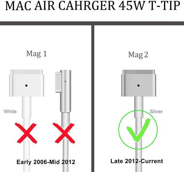 Universal Charger Replacement for Mac Book Air AC 45W Power T-tip