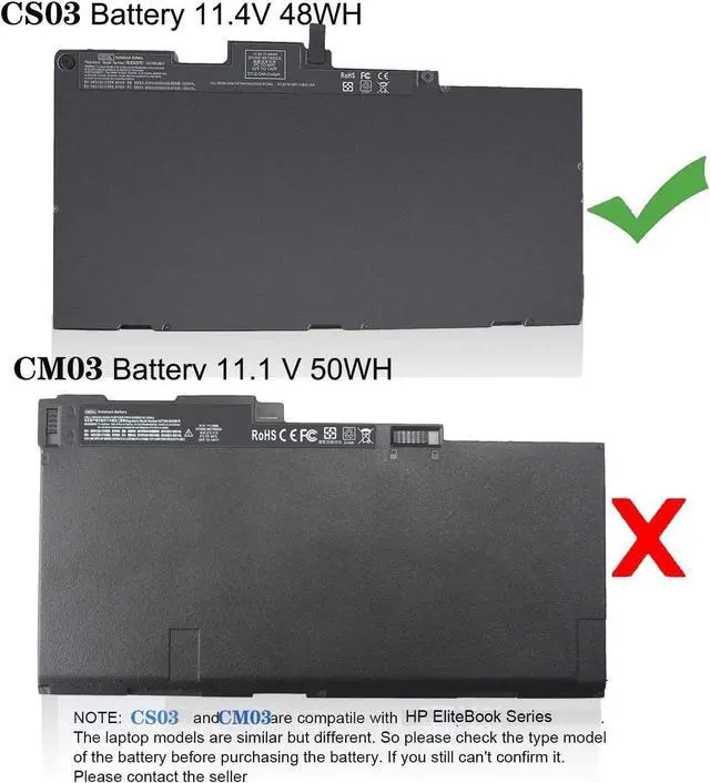 Alt view image 2 of 7 - Bovekeey CS03 CS03XL Laptop Battery Compatible with HP EliteBook 840 G3 848 G3 850 G3 755 G3 745 G3 EliteBook 840 G4 848 G4 850 G4 755 G4 745 G4 ZBook 15u G3 Series 800231-1C1 800513-001 CS03046XL