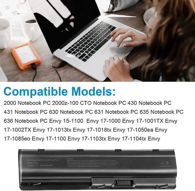 Alt view image 7 of 7 - ASUNCELL MU06 MU09 New Laptop Battery for HP 593553-001 593554-001 636631-001 Pavilion G6 G7 G62 G72 G4 Presario CQ32 CQ42 CQ43 CQ56 CQ62 CQ72 HSTNN-LB0W HSTNN-UB0W HSTNN-LB0W