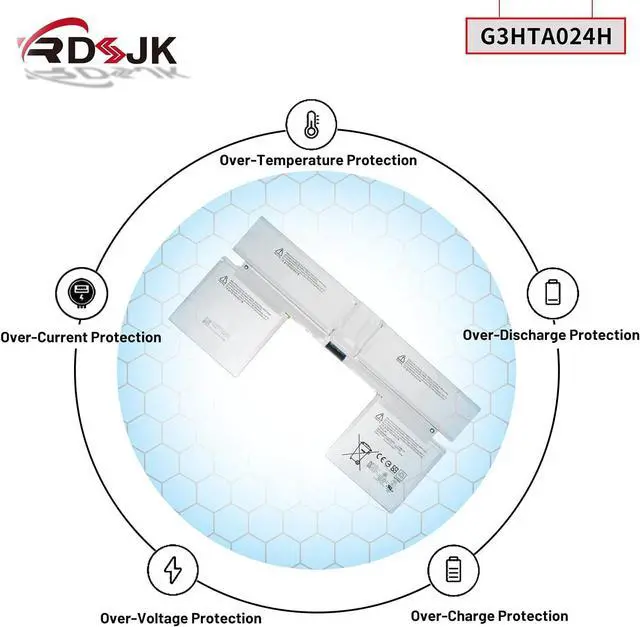 Alt view image 6 of 7 - G3HTA024H G3HTA023H G3HTA021H G3HTA048H Laptop Battery for Microsoft Surface Book 1 2 Gen1 Gen2 Tablet Model 1703 1704 1705 13.5inch Keyboard with Tools 7.5V 51Wh(Not for Book 1 Screen)