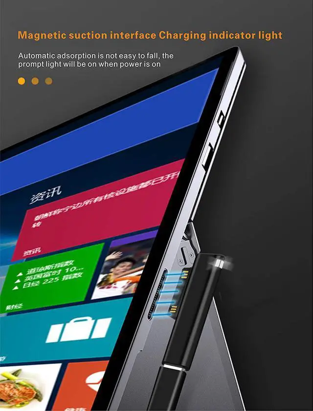 Alt view image 4 of 7 - BOLS Type-c Female to Microsoft Surface Magnetic PD65W 15V/3A Fast Charging Adapter Compatible with Surface Pro 3/4/5/6 Pro GO Laptop Book 1/2