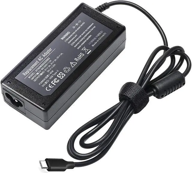 Main image of 65W Chromebook Charger with Type USB C for Dell Chromebook 11 13 14 3380 3100 3400 5190 7486 2-in-1 P28T P29T,Dell XPS 12 12D 13 15 9370 9333 9360 9350 9365 9380 9Q33 Laptop Type C Power Supply Cord