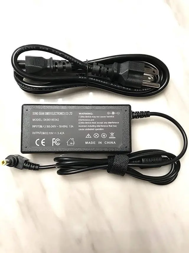 Alt view image 3 of 5 - AC Adapter Charger for Toshiba Satellite S75-B7248, C55DT-B5153, S55-B5155 ; Toshiba Satellite C55-B5392, P55W-B5112 Laptop Notebook Battery Power Supply Cord Plug