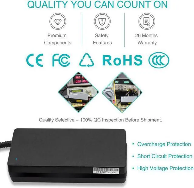 Alt view image 2 of 6 - Delippo 19V 6.32A 120w Laptop AC Adapter Charger Compatible for ASUSADP-120RH B PA-1121-28 ADP-120ZB BB Rog GL502VT GL502V GL502 Q550LF N550JV N56V GL551JM N550 G50 G51J Series