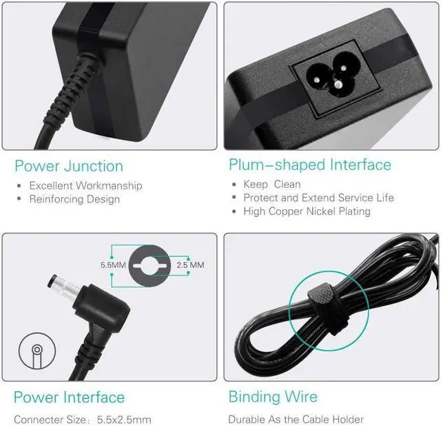 Alt view image 4 of 6 - Delippo 19V 6.32A 120w Laptop AC Adapter Charger Compatible for ASUSADP-120RH B PA-1121-28 ADP-120ZB BB Rog GL502VT GL502V GL502 Q550LF N550JV N56V GL551JM N550 G50 G51J Series