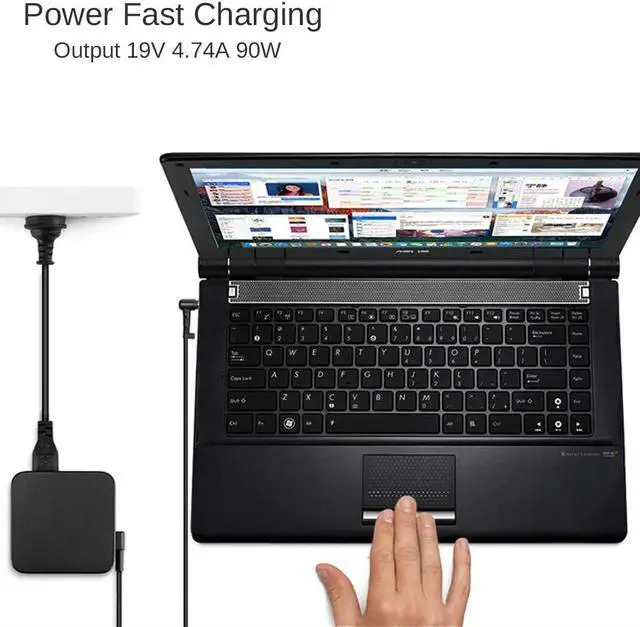 Alt view image 6 of 7 - New 19V 4.74A 90W AC Power Charger Replace for ASUS Q524 Q524U Q534 Q534U Q524UQ Q534UX Q524UQ-BBI7T1 Q524UQ-BBI7T15 2-in-1 15.6" Touch-Screen Laptop