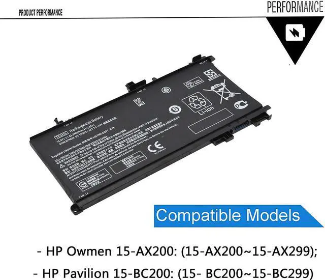 Alt view image 3 of 5 - TE04XL Battery for HP Owmen 15-ax200:15-ax250wm 15-ax210nr 15-ax243dx 15-ax256nr 15-ax252nr 15-ax220tx 15-ax220tx;hp Pavilion 15-bc200:15-bc204nf and More 905175-271 2C1 905277-855 HSTNN-DB7T