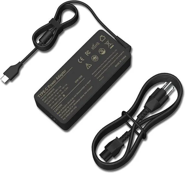Main image of 65W 45W Type C USB C Laptop Charger for Lenovo Yoga C940 C740 C930 C630 S940 S730 920 910 900 730 720;Lenovo ThinkPad T480 T480s T490 T490s T580; Chromebook 100e 300e 500e c340 AC Adapter Power Cord