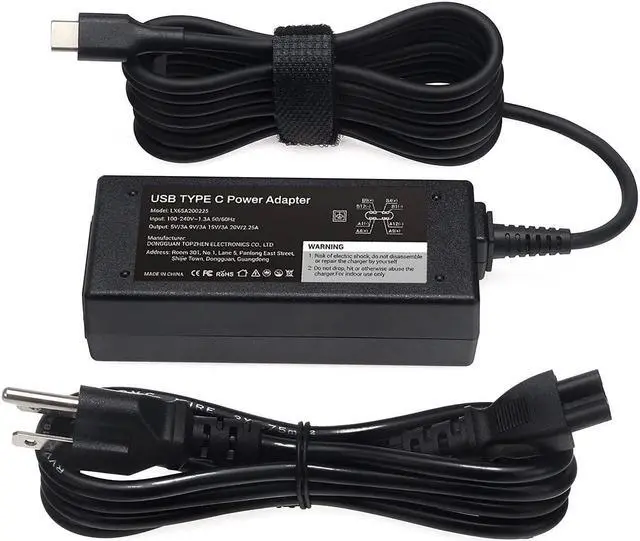 Main image of NACKEEY Chromebook Charger C302 C302CA C213SA C214MA C223NA C523NA for Asus Laptop Charger USB Type C Adapter Power Cord, (SK90A200225)