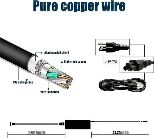 Alt view image 4 of 7 - NACKEEY Chromebook Charger C302 C302CA C213SA C214MA C223NA C523NA for Asus Laptop Charger USB Type C Adapter Power Cord, (SK90A200225)