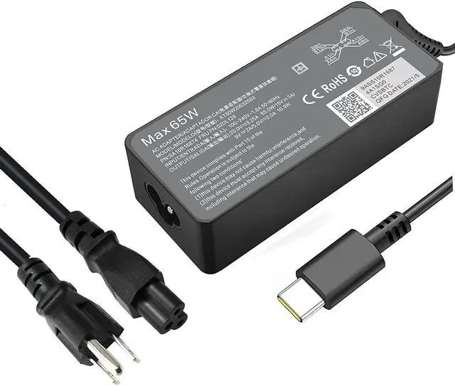 Main image of 65W USB C Type C Laptop Charger Fit for Lenovo ThinkPad P43s P53s X1 Tablet Carbon Yoga Chromebook C330 100E 300E ThinkPad Yoga L14 L15 T14s 730-13ikb c740-15iml ADLX45YCC2E ADLX65YLC3A 4X20M26268