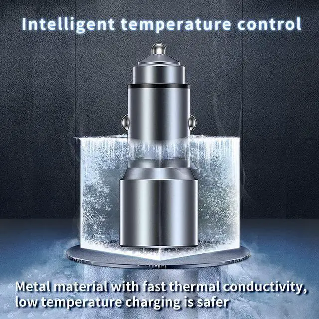 Alt view image 6 of 7 - USB PD Type C Car Charger, 42w QC3.0 Fast Charge Adapter,Car Adapter Cigarette Lighter Compatible with iPhone 13/13Pro/13 Pro Max/12/XS, Samsung Xiaomi and More, Include a 3-in-1 Charging Cable