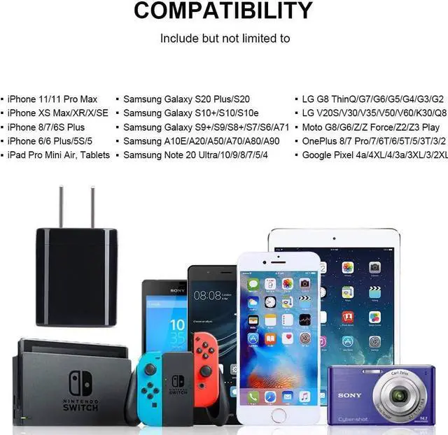 Alt view image 6 of 7 - Fast Charger Block, Single Port USB Wall Plug for Phone 15 Charging Cubes 1A Power Adapter Compatible iPhone 16/15 Pro Max/14/13/12/11/XS/8,Samsung Galaxy S24 S23 Ultra/A15/A14/A54/A13/A53/S22+/S10/S9