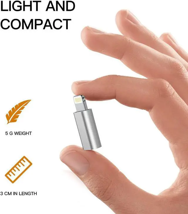 Alt view image 6 of 7 - 3 Pack Micro USB Female to Lightning Male Adapter Zoyuzan Brand Compatible with Cellular Phones and Headphones 12 Month Warranty