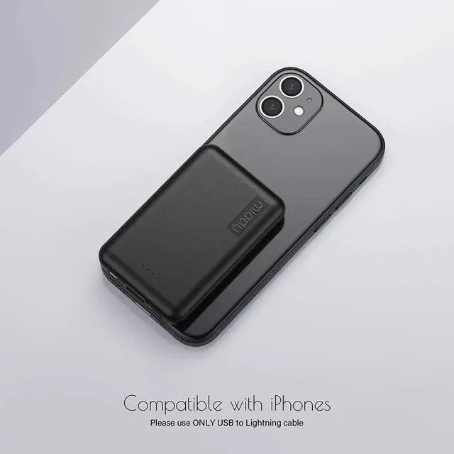 Alt view image 4 of 6 - Miady 2-Pack 5000mAh Mini Portable Charger, Power Pack with 5V 2.4A USB Output, Power Bank Phone Charger for iPhone 12/13/14 Series, Android Phones and etc