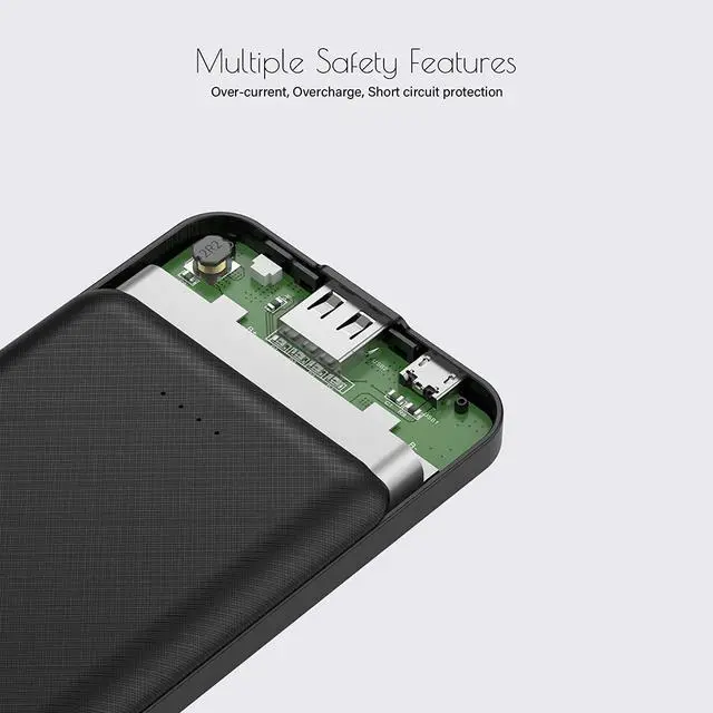 Alt view image 5 of 6 - Miady 2-Pack 5000mAh Mini Portable Charger, Power Pack with 5V 2.4A USB Output, Power Bank Phone Charger for iPhone 12/13/14 Series, Android Phones and etc