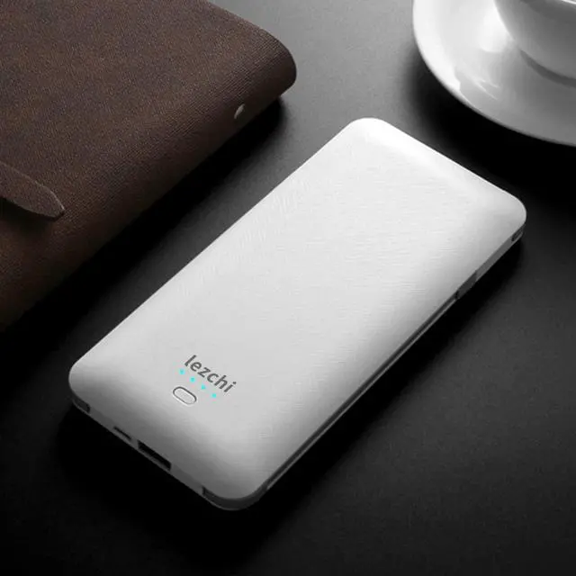 Alt view image 6 of 6 - Portable Power Bank, Ultra Slim 10000mAh Portable Charger, USB C External Battery Pack with Built-in AC Plug, Charging Cable, Output Port, Compatible with All Kinds of Cellphones