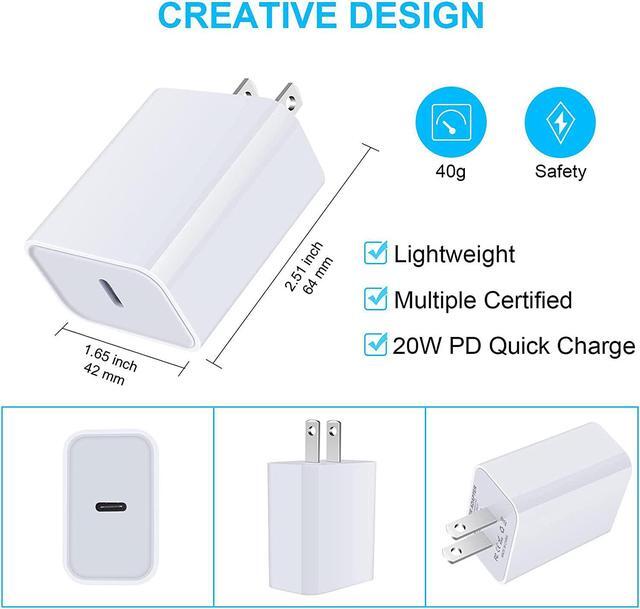 Alt view image 4 of 7 - USB C Fast Charger for Google Pixel 8 Pro 7a 7 7 Pro 6 6 Pro 6a 5 4 4a 4XL 3a 3XL 2 XL, Pad Pro, Samsung Galaxy A15 A14 5G A13 A53 S24 S23 S22 S21, 20W 3A PD Power Adapter with 6FT Type C to C Cable