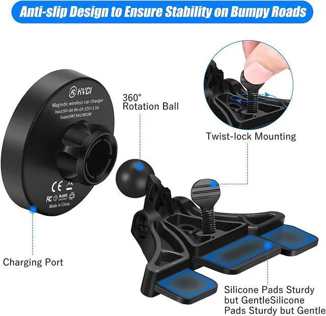 Alt view image 3 of 6 - 15W Magnetic Wireless Car Charger CD Slot Mount for iPhone 13/13 Pro/13 Pro Max/13 mini/12/12 Pro/12 Pro Max,Powerful Suction Auto-Alignment Mag-Safe Car Mount, Compatible with Mag-Safe Cases