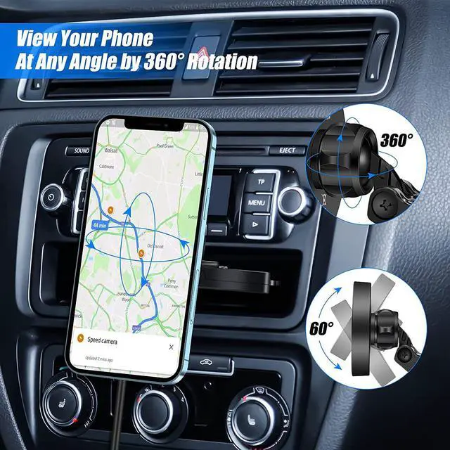 Alt view image 4 of 6 - 15W Magnetic Wireless Car Charger CD Slot Mount for iPhone 13/13 Pro/13 Pro Max/13 mini/12/12 Pro/12 Pro Max,Powerful Suction Auto-Alignment Mag-Safe Car Mount, Compatible with Mag-Safe Cases