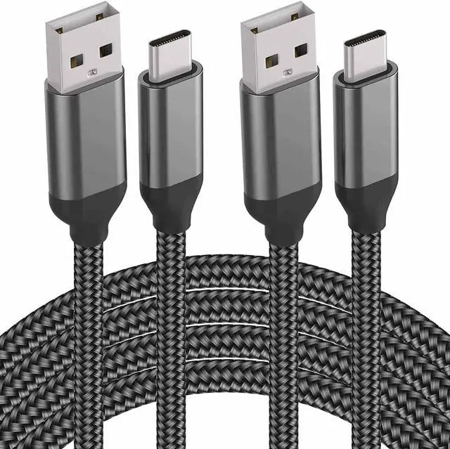 Main image of USB C Cable 15FT 2Pack Extra Long USB-A to USB-C Cable Braided Fast Charger Cord Compatible with Sony Galaxy S22 S21 S20 S10 Note 9 Plus OnePlus 10 Pro Switch Moto