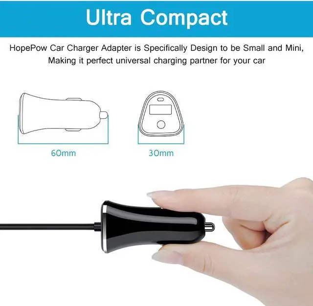 Alt view image 3 of 7 - 3.4A Car Charger Adapter for Samsung Galaxy Z Flip 7/Z Fold 7/S25 Edge/S24 Ultra/S23/S22/S21 5G/S20/S9/S8,Google Pixel 9 Pro Fold/8Pro/8a/8/7/7a/6a/6/5/4,USB C Car Plug with 3ft Type C Charger Cable