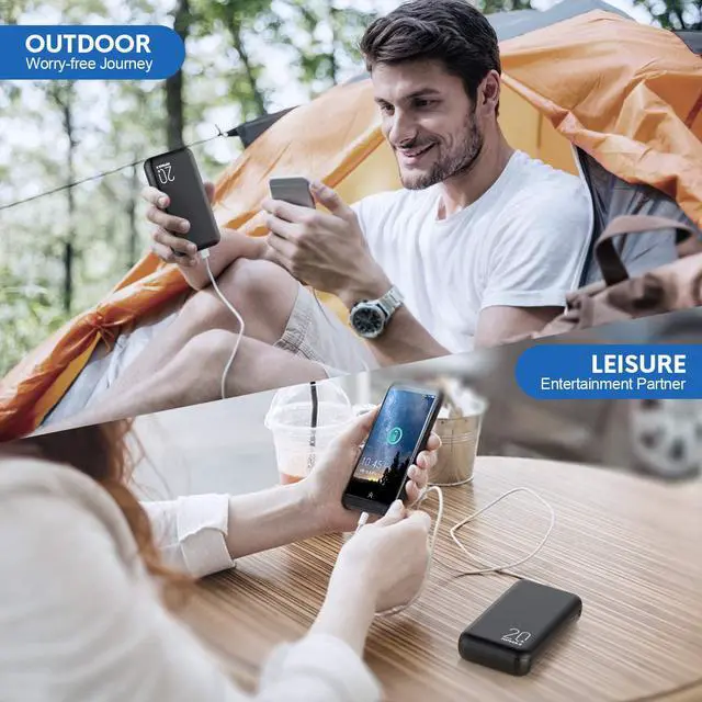 Alt view image 7 of 7 - Portable Charger Power Bank 26800mAh with Hidden LED Display & 2 USB Outputs, High Capacity 5V Cell Phone Charger External Backup Battery Pack Compatible with iPhone,iPad,Samsung Galaxy,Android.