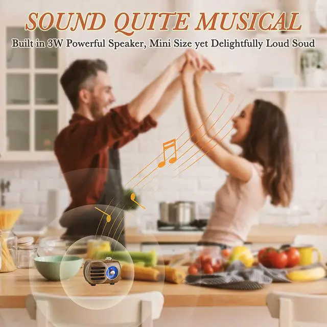 Alt view image 4 of 6 - PRUNUS Wood Retro FM Radio Bluetooth Mini Portable Wooden Old Vintage Radio Speaker, Rechargeable Battery Operated, Strong Bass Enhancement, Loud Volume, Support AUX in (Walnut) R-818