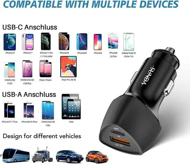 Alt view image 6 of 7 - (10pack)  USB C Fast Car Charger 51W Dual Ports PD/PPS&QC3.0, Cell Phone Automobile Chargers, for AP Smart-Phones and Android Charger, Compatible with iPhone 16/15 Pro/14 Mini/iPhone 13