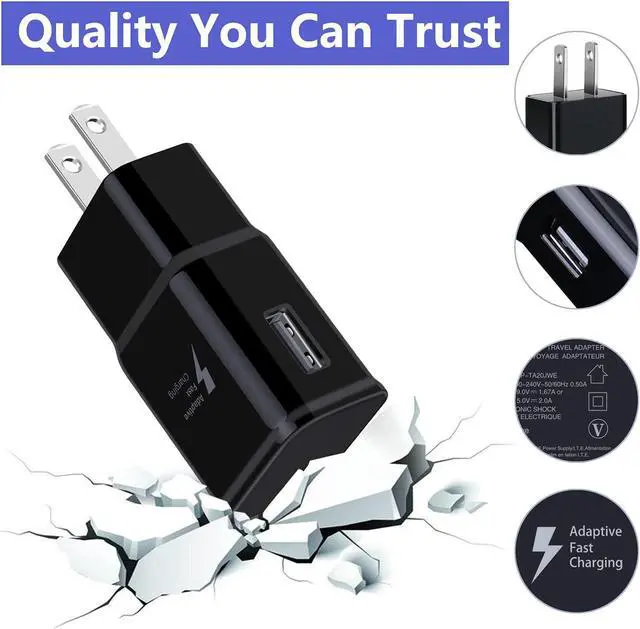 Alt view image 3 of 7 - 5-Pack Type C Charger Fast Charging Block, Android Phone Rapid USB Wall Charger Compatible with Samsung Galaxy S21/S20/S10/S10e/S10 Plus/S9/S9 Plus/S8/S8 Plus/S7/S6/Note 10/Note 9/Note 8,LG V30,Pixel