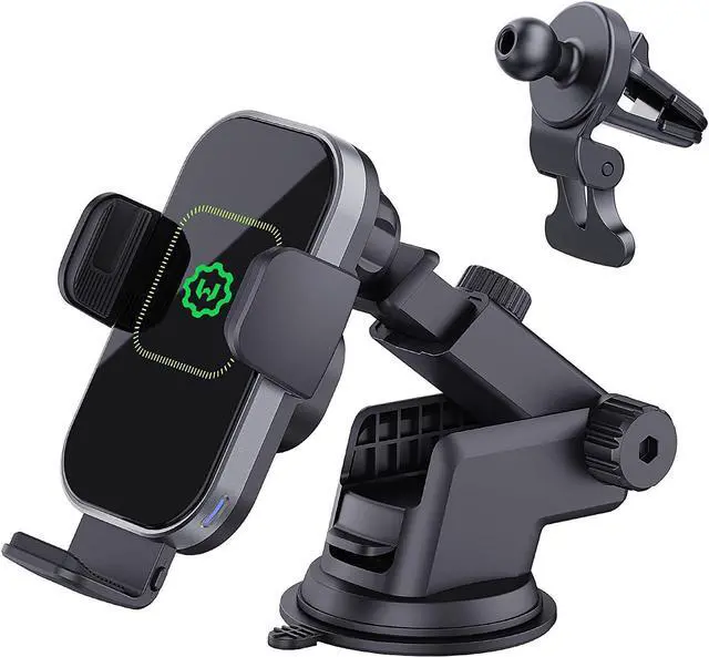 Main image of WixGear Wireless Car Charger, (New Version Automatic Arms) Auto-Clamping Fast Wireless Car Charger, Phone Holder for Car, 15W Qi Fast ChargingCompatible with iPhone 13 12 Mini 11 Pro Max,Samsung S21