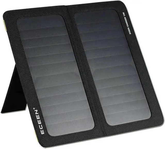Main image of Solar Phone Charger for iPhone 13W Portable Solar Charger with Kickstand for iPhones Smartphones Tablets GPS Units Speakers Gopro Cameras and Other Devices Camping Gadgets Emergency Kit