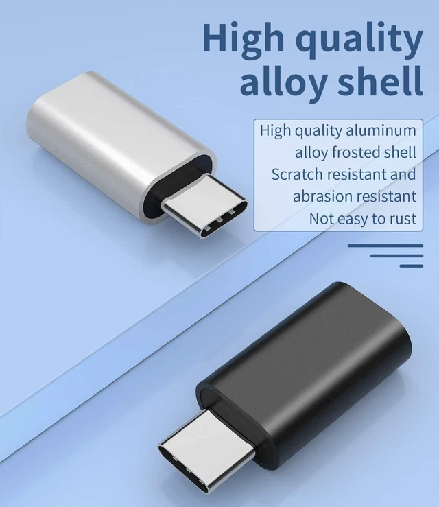 Alt view image 6 of 7 - Lightning Female to USB C Male Adapter(3pack) for Galaxy Note 20 Ultra Z Flip Type Charger Cord Connector for for iPhone15 Pro Max Plus for iPad 10Air4/5Mini6Pro 12.9 Charging Cable